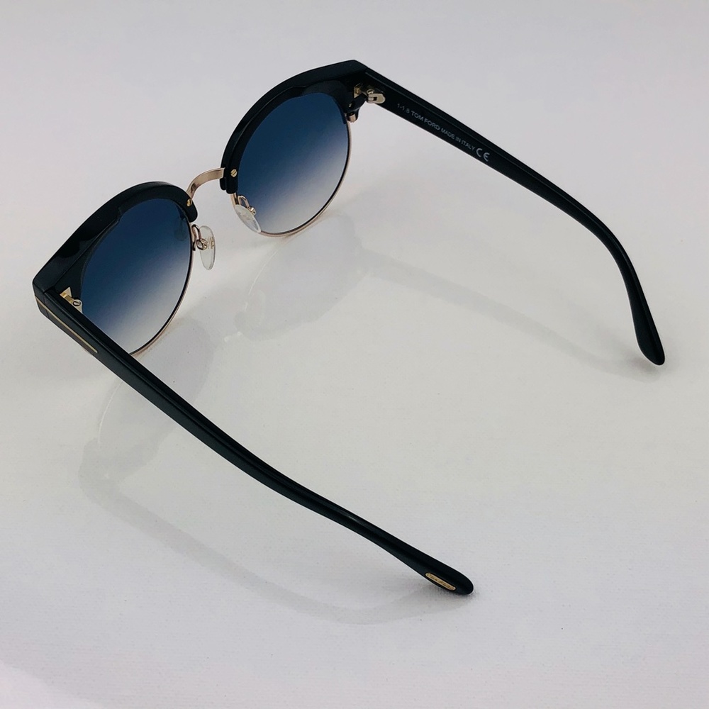New TOM FORD Alissa Round Black Sunglasses - Picture 7 of 16